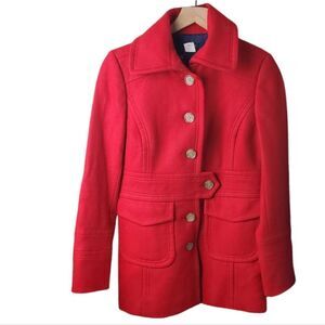 J. Crew Factory Red Wool Coat